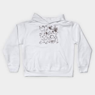 Birdies and a Pig Kids Hoodie